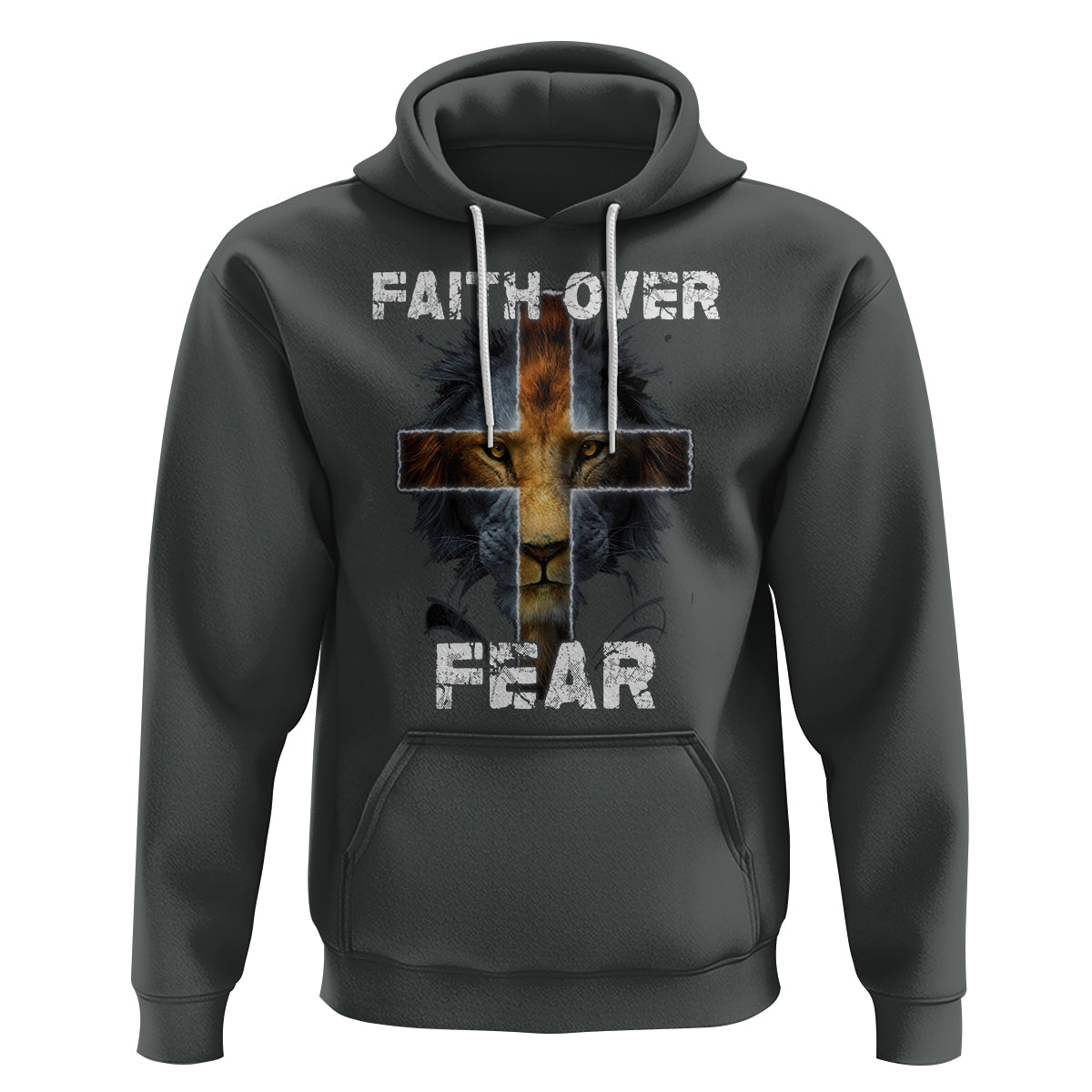 Christian Hoodie Faith Over Fear - Wonder Print Shop