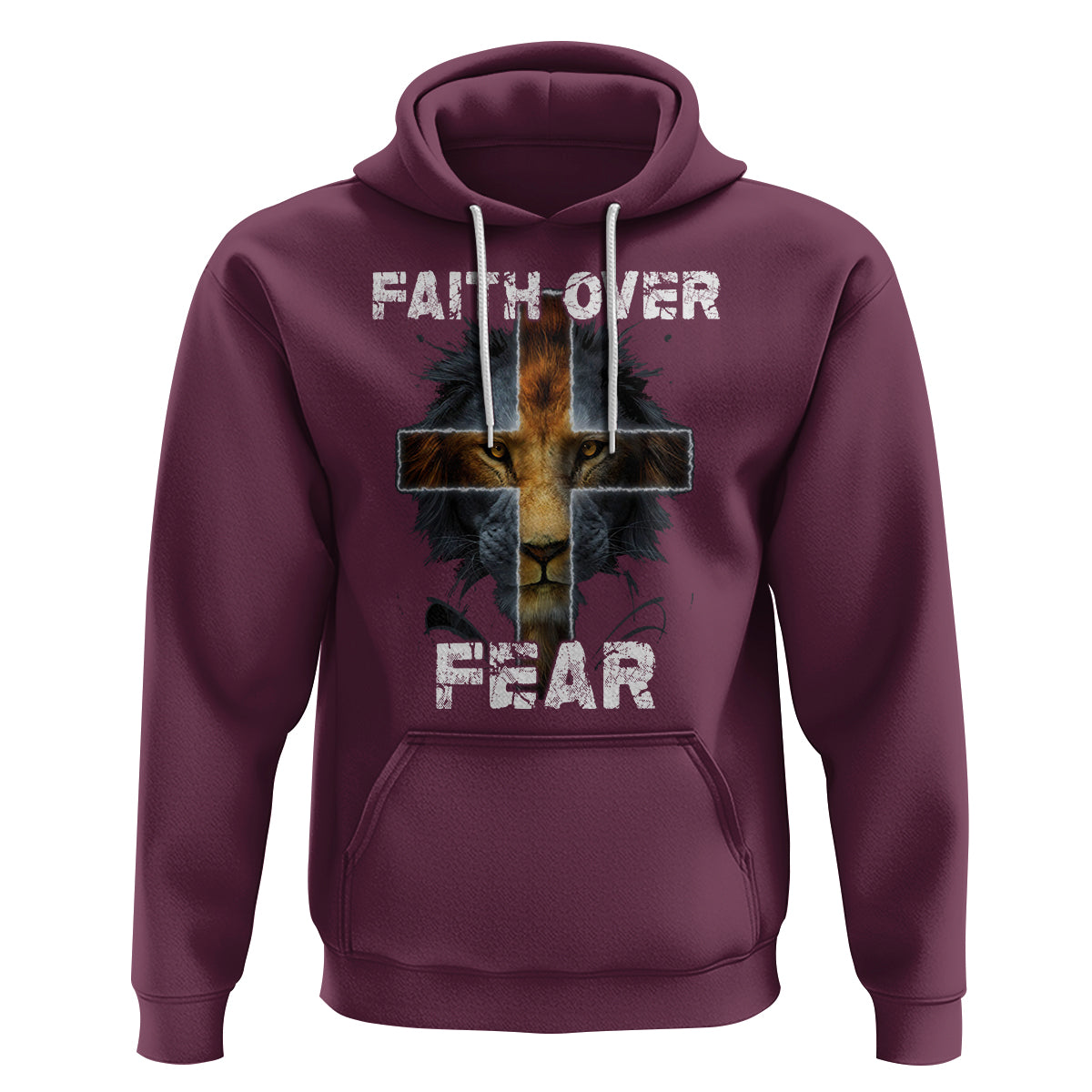 Christian Hoodie Faith Over Fear - Wonder Print Shop