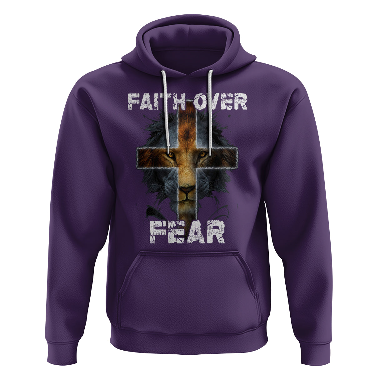 Christian Hoodie Faith Over Fear - Wonder Print Shop