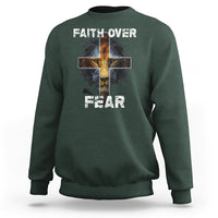 Christian Sweatshirt Faith Over Fear - Wonder Print Shop