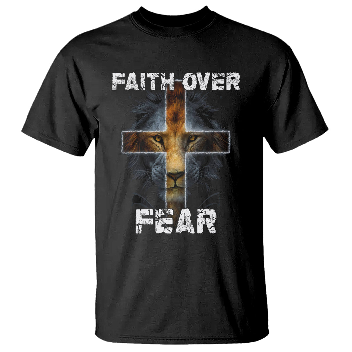 Christian T Shirt Faith Over Fear - Wonder Print Shop