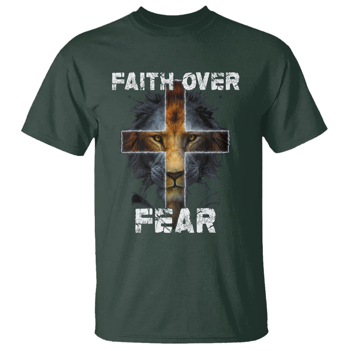 Christian T Shirt Faith Over Fear - Wonder Print Shop