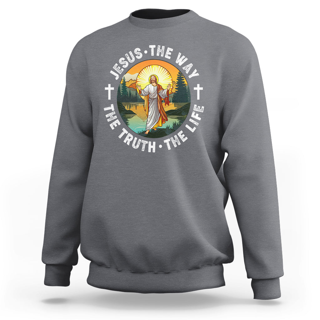 Jesus Sweatshirt The Way The Truth The Life - Wonder Print Shop