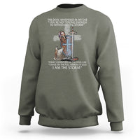 Christian Faith Sweatshirt The Devil Whispered I Whispered Back I Am The Storm - Wonder Print Shop