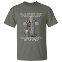 Christian Faith T Shirt The Devil Whispered I Whispered Back I Am The Storm - Wonder Print Shop