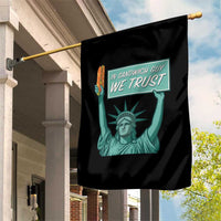 In Sandwich Guy We Trust Garden Flag Funny Liberty with Baguette Parody Graphic Political Satire - Wonder Print Shop