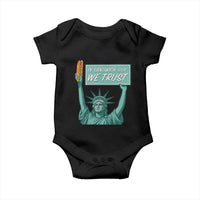 In Sandwich Guy We Trust Baby Onesie Funny Liberty with Baguette Parody Graphic Political Satire - Wonder Print Shop