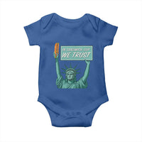 In Sandwich Guy We Trust Baby Onesie Funny Liberty with Baguette Parody Graphic Political Satire - Wonder Print Shop