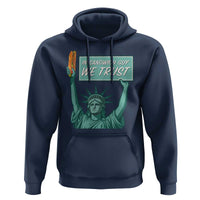 In Sandwich Guy We Trust Hoodie Funny Liberty with Baguette Parody Graphic Political Satire - Wonder Print Shop