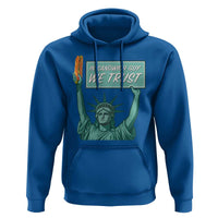 In Sandwich Guy We Trust Hoodie Funny Liberty with Baguette Parody Graphic Political Satire - Wonder Print Shop