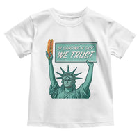 In Sandwich Guy We Trust Toddler T Shirt Funny Liberty with Baguette Parody Graphic Political Satire - Wonder Print Shop