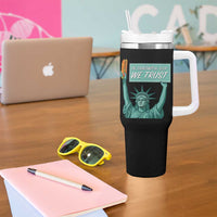 In Sandwich Guy We Trust Tumbler With Handle Funny Liberty with Baguette Parody Graphic Political Satire - Wonder Print Shop