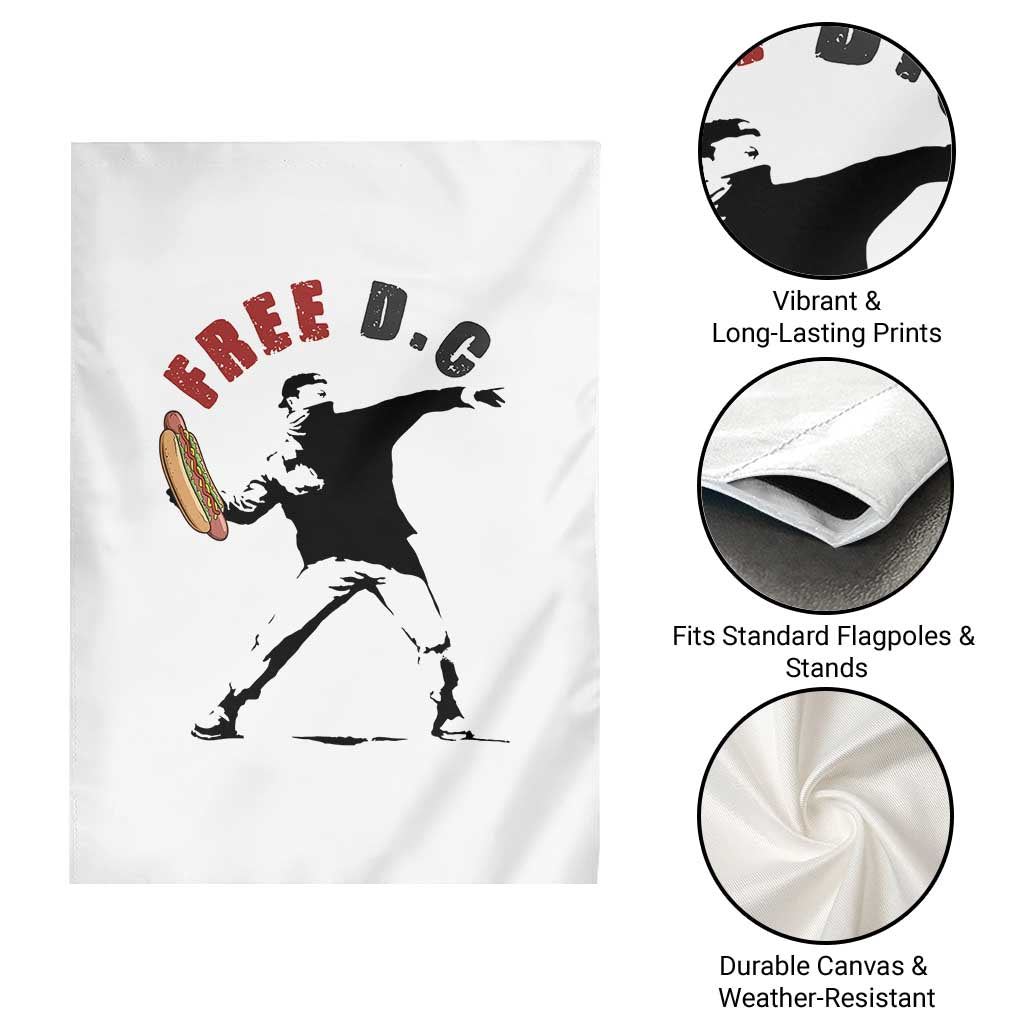 Free DC Sandwich Toss Garden Flag Washington DC Political Satire - Wonder Print Shop