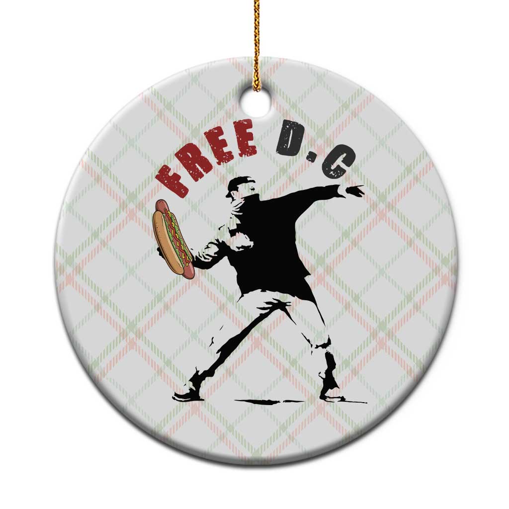 Free DC Sandwich Toss Ceramic Ornament Washington DC Political Satire - Wonder Print Shop