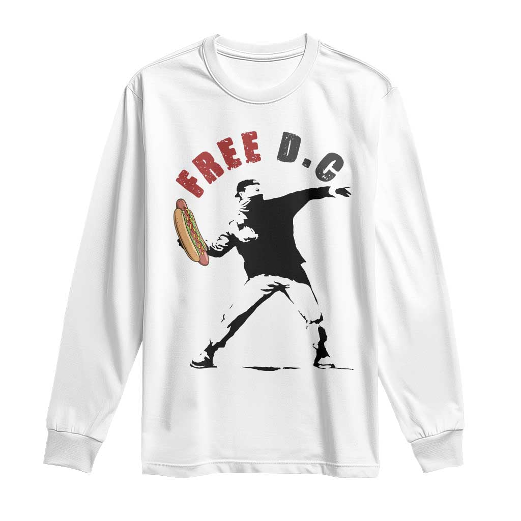 Free DC Sandwich Toss Long Sleeve Shirt Washington DC Political Satire - Wonder Print Shop