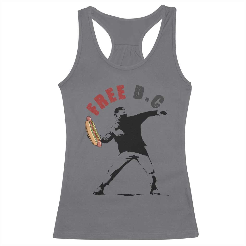 Free DC Sandwich Toss Racerback Tank Top Washington DC Political Satire - Wonder Print Shop