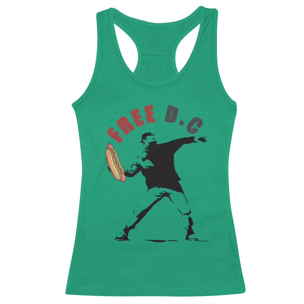 Free DC Sandwich Toss Racerback Tank Top Washington DC Political Satire - Wonder Print Shop