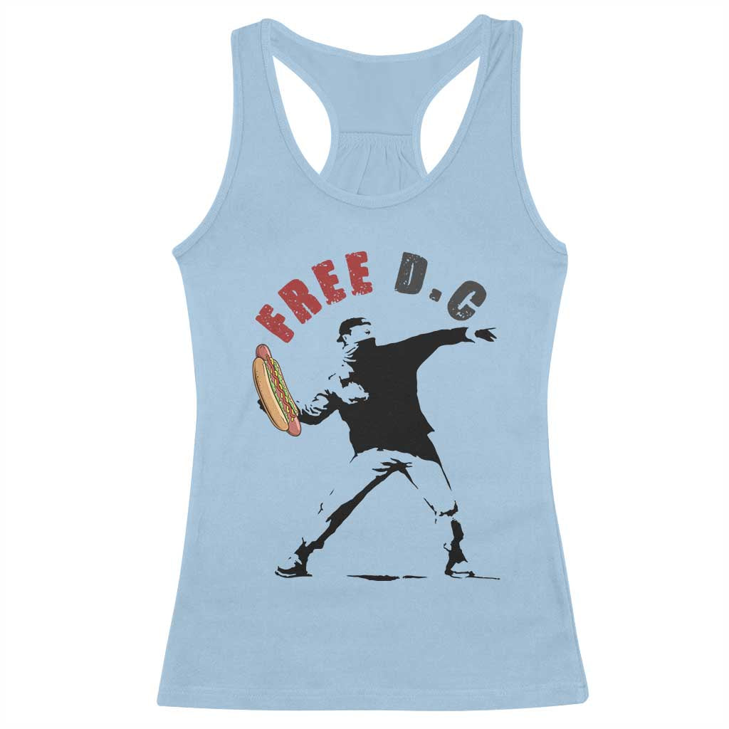 Free DC Sandwich Toss Racerback Tank Top Washington DC Political Satire - Wonder Print Shop