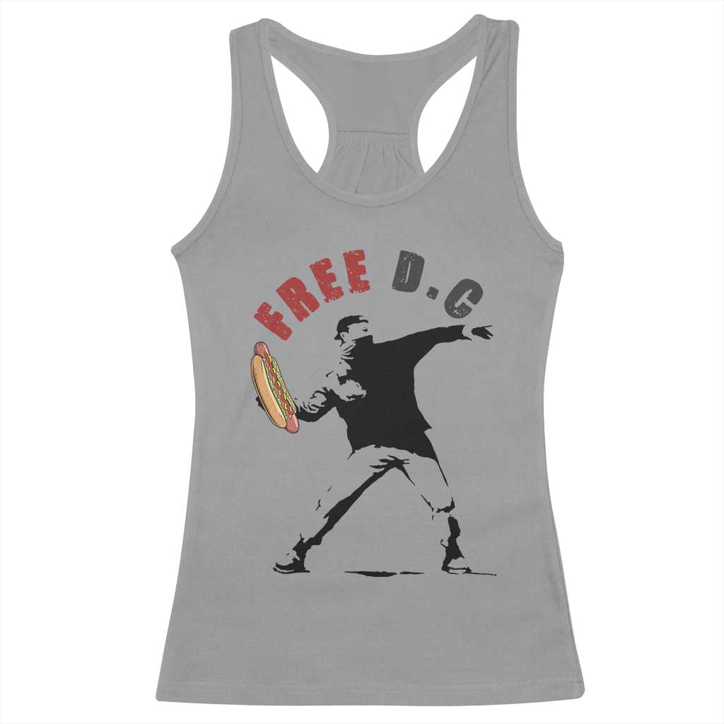 Free DC Sandwich Toss Racerback Tank Top Washington DC Political Satire - Wonder Print Shop