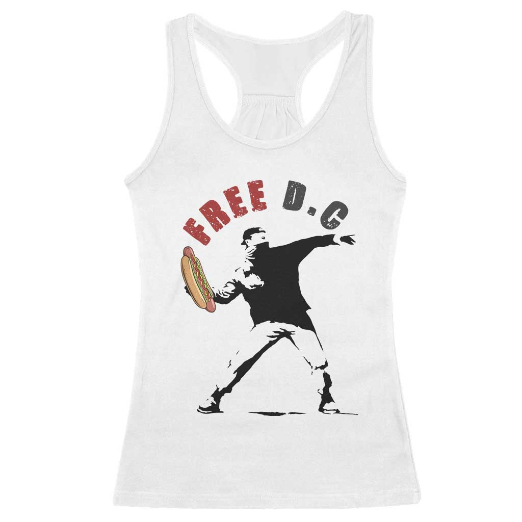 Free DC Sandwich Toss Racerback Tank Top Washington DC Political Satire - Wonder Print Shop