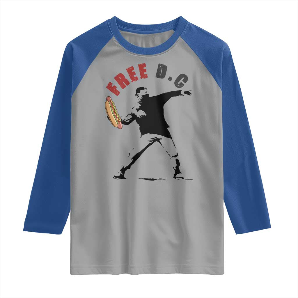 Free DC Sandwich Toss Raglan Shirt Washington DC Political Satire - Wonder Print Shop