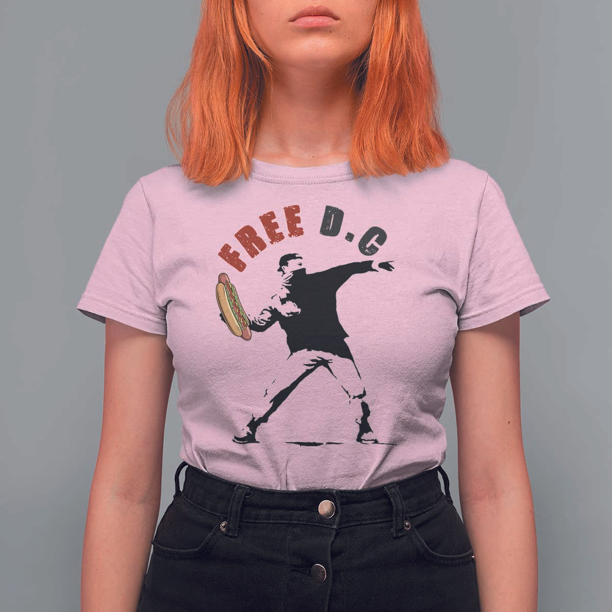 Free DC Sandwich Toss T Shirt For Women Washington DC Political Satire - Wonder Print Shop