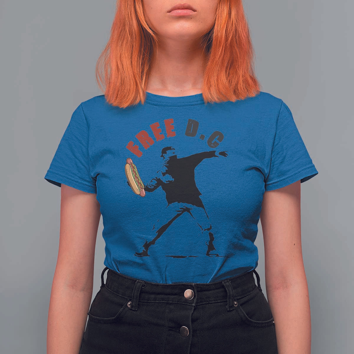 Free DC Sandwich Toss T Shirt For Women Washington DC Political Satire - Wonder Print Shop