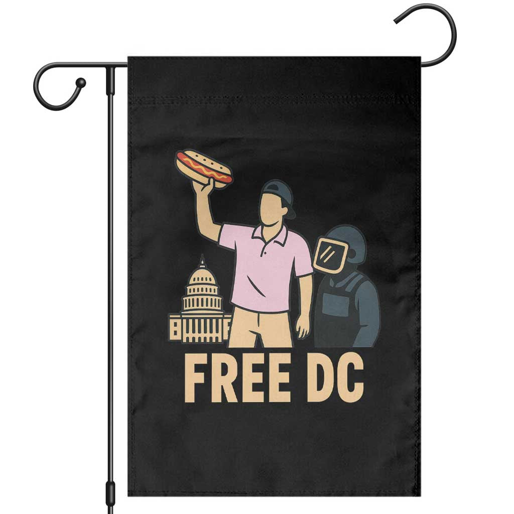 Free DC Sandwich Guy Garden Flag Washington DC Pride Political Satire - Wonder Print Shop