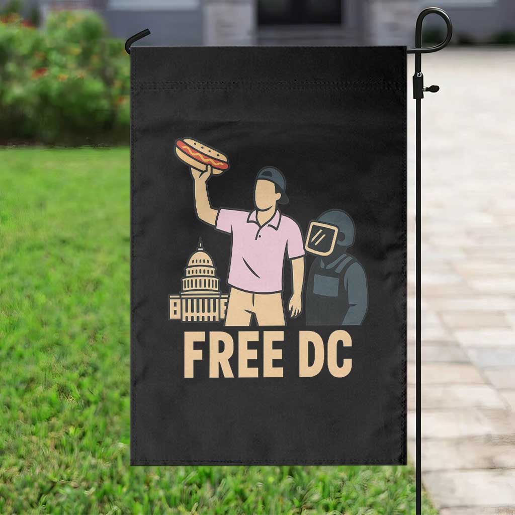 Free DC Sandwich Guy Garden Flag Washington DC Pride Political Satire - Wonder Print Shop