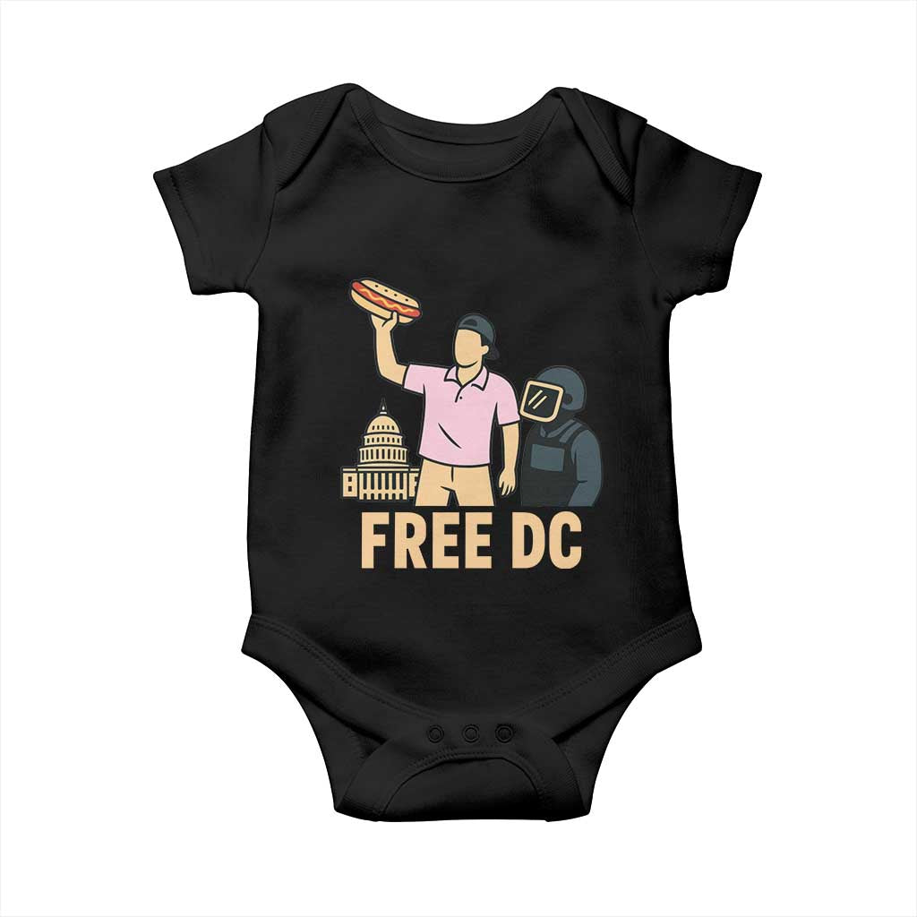 Free DC Sandwich Guy Baby Onesie Washington DC Pride Political Satire - Wonder Print Shop