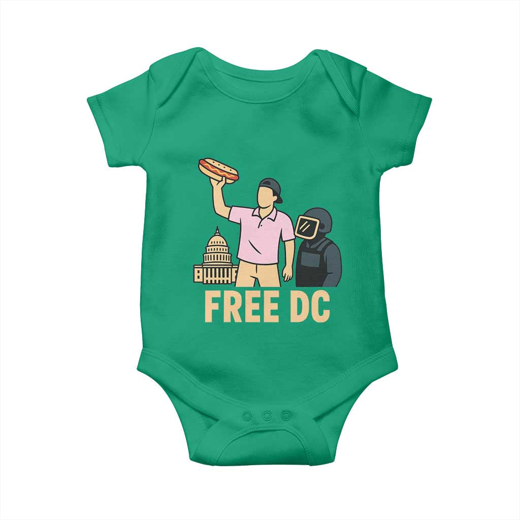 Free DC Sandwich Guy Baby Onesie Washington DC Pride Political Satire - Wonder Print Shop
