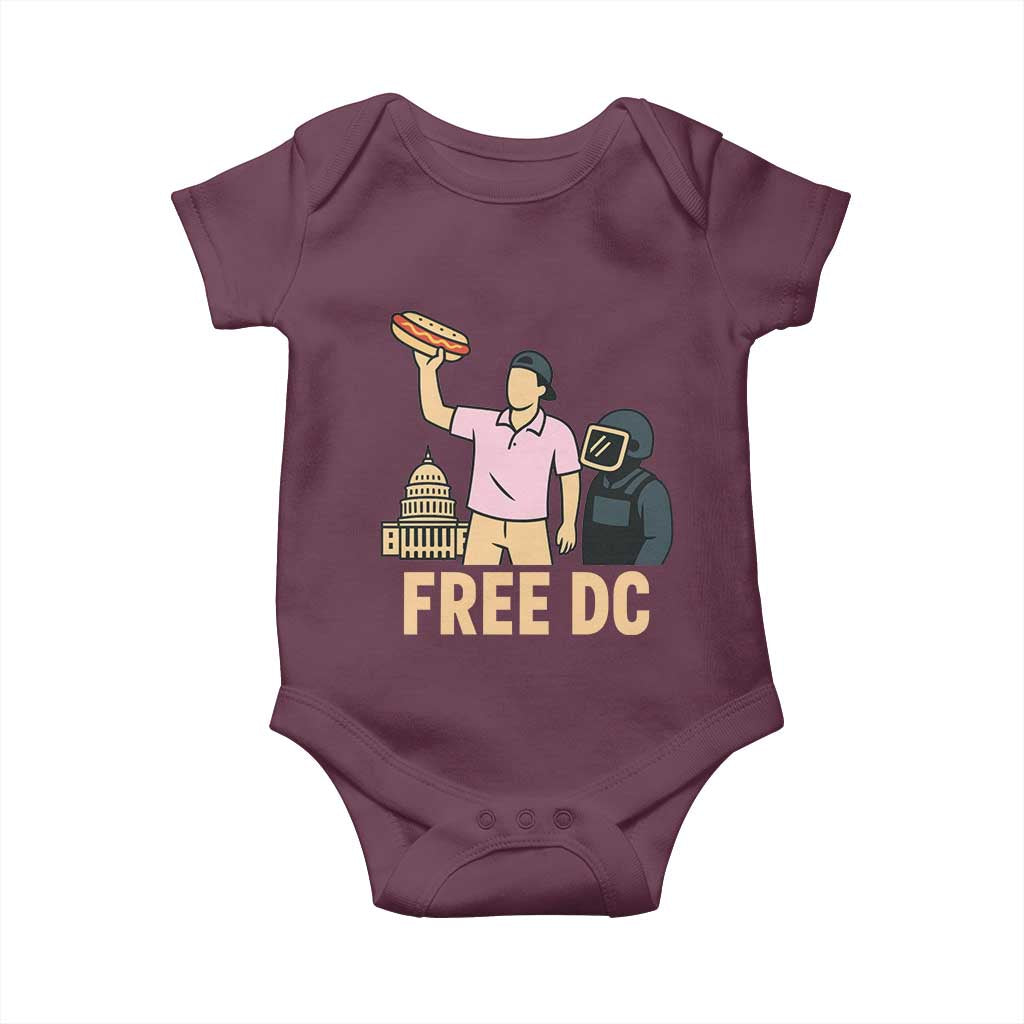 Free DC Sandwich Guy Baby Onesie Washington DC Pride Political Satire - Wonder Print Shop
