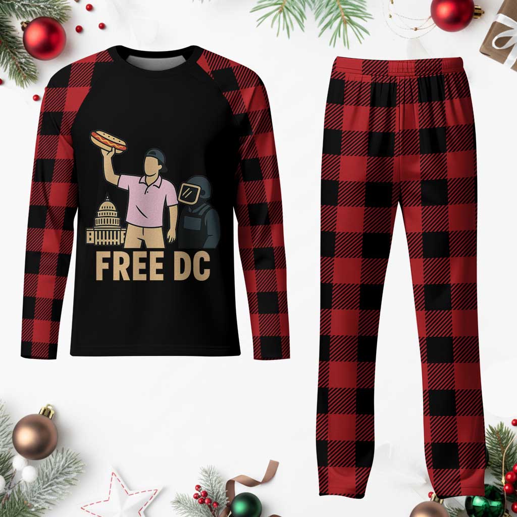 Free DC Sandwich Guy Plaid Pajama Set Washington DC Pride Political Satire - Wonder Print Shop