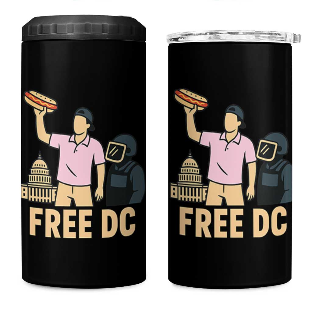 Free DC Sandwich Guy 4 in 1 Can Cooler Tumbler Washington DC Pride Political Satire - Wonder Print Shop