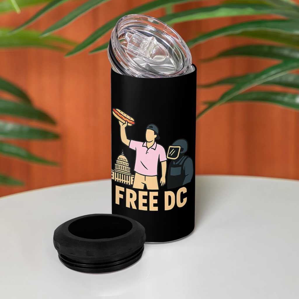 Free DC Sandwich Guy 4 in 1 Can Cooler Tumbler Washington DC Pride Political Satire - Wonder Print Shop