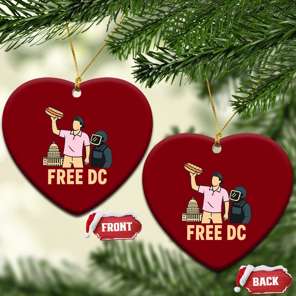 Free DC Sandwich Guy Ceramic Ornament Washington DC Pride Political Satire - Wonder Print Shop