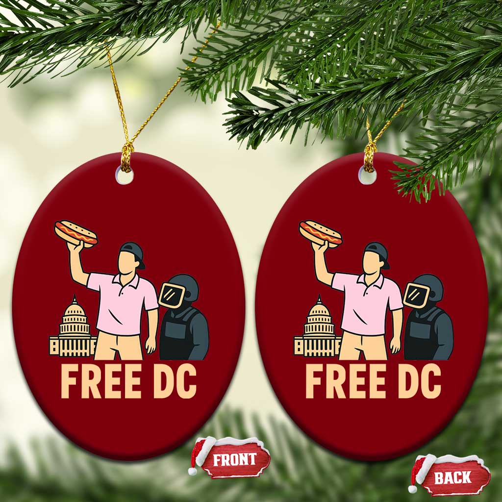 Free DC Sandwich Guy Ceramic Ornament Washington DC Pride Political Satire - Wonder Print Shop