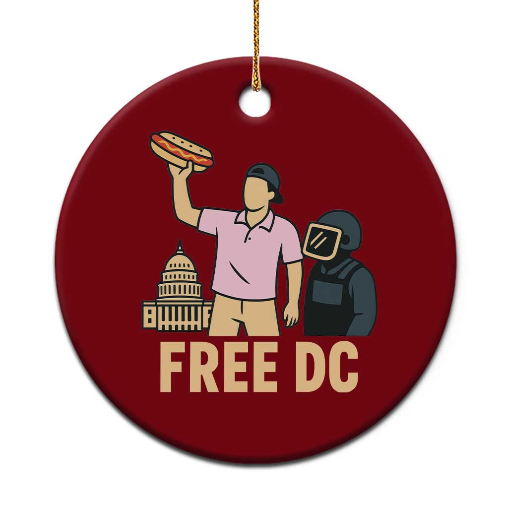 Free DC Sandwich Guy Ceramic Ornament Washington DC Pride Political Satire - Wonder Print Shop