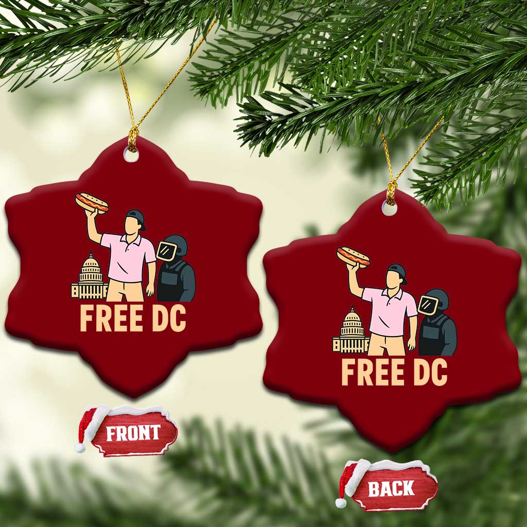 Free DC Sandwich Guy Ceramic Ornament Washington DC Pride Political Satire - Wonder Print Shop