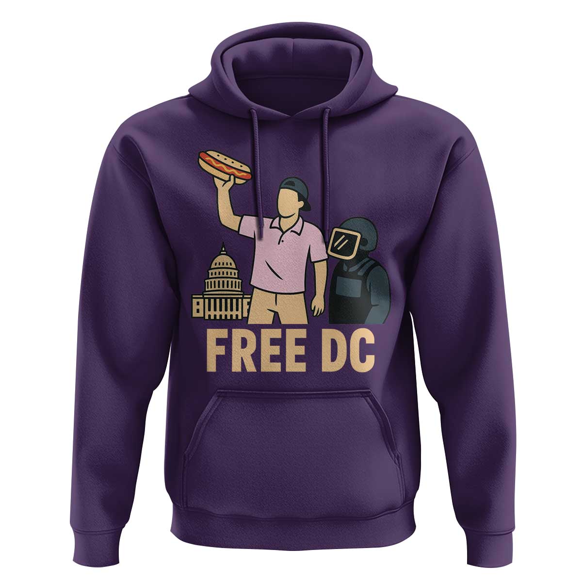 Free DC Sandwich Guy Hoodie Washington DC Pride Political Satire - Wonder Print Shop