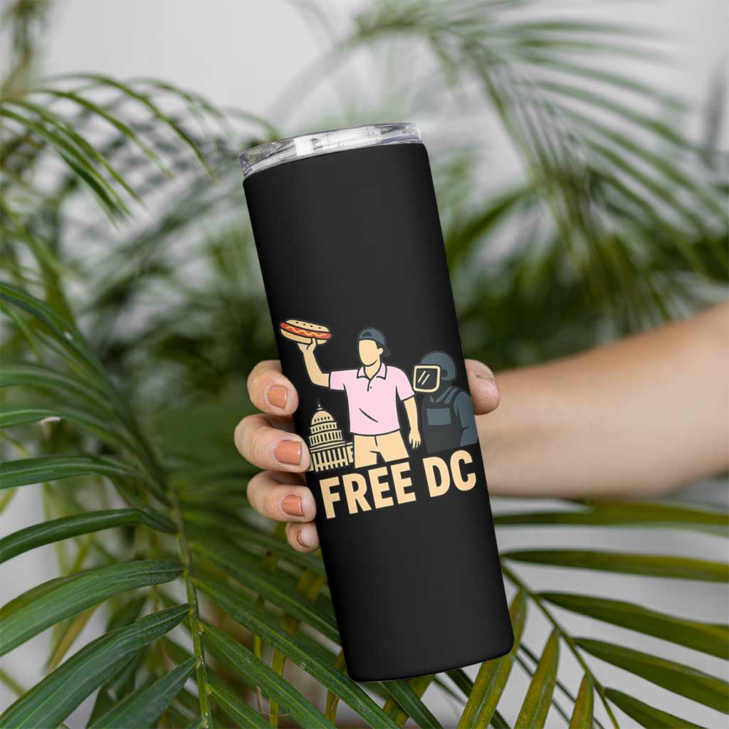 Free DC Sandwich Guy Skinny Tumbler Washington DC Pride Political Satire - Wonder Print Shop