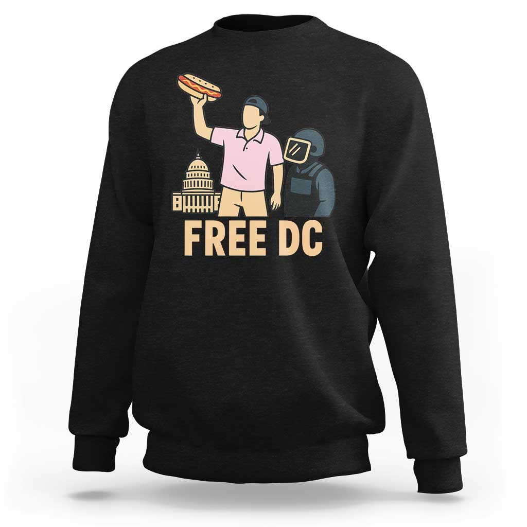 Free DC Sandwich Guy Sweatshirt Washington DC Pride Political Satire - Wonder Print Shop
