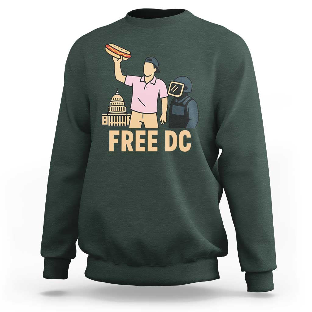 Free DC Sandwich Guy Sweatshirt Washington DC Pride Political Satire - Wonder Print Shop
