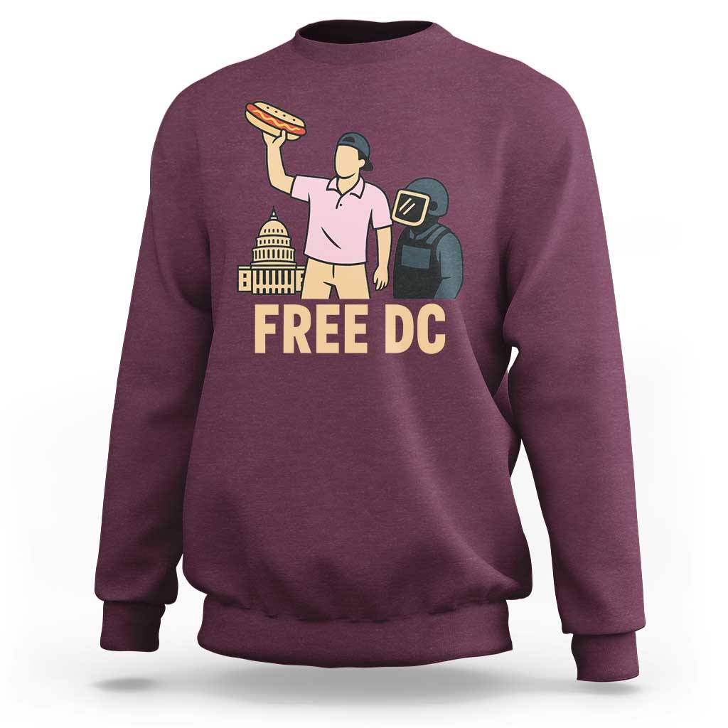 Free DC Sandwich Guy Sweatshirt Washington DC Pride Political Satire - Wonder Print Shop