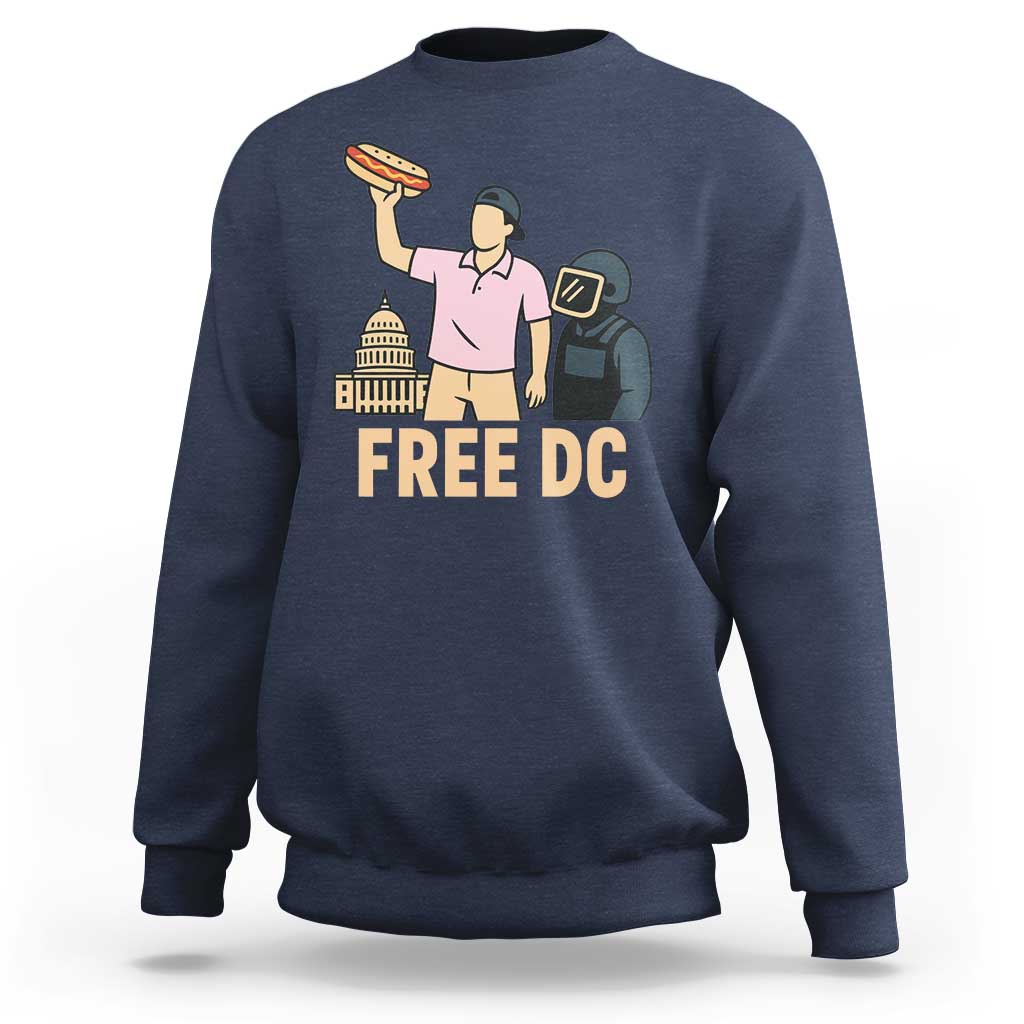 Free DC Sandwich Guy Sweatshirt Washington DC Pride Political Satire - Wonder Print Shop