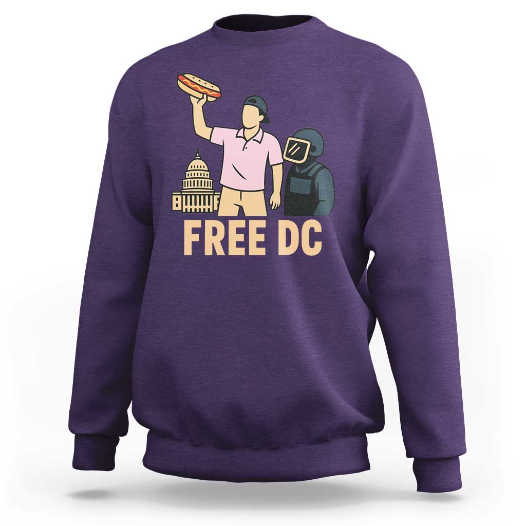 Free DC Sandwich Guy Sweatshirt Washington DC Pride Political Satire - Wonder Print Shop