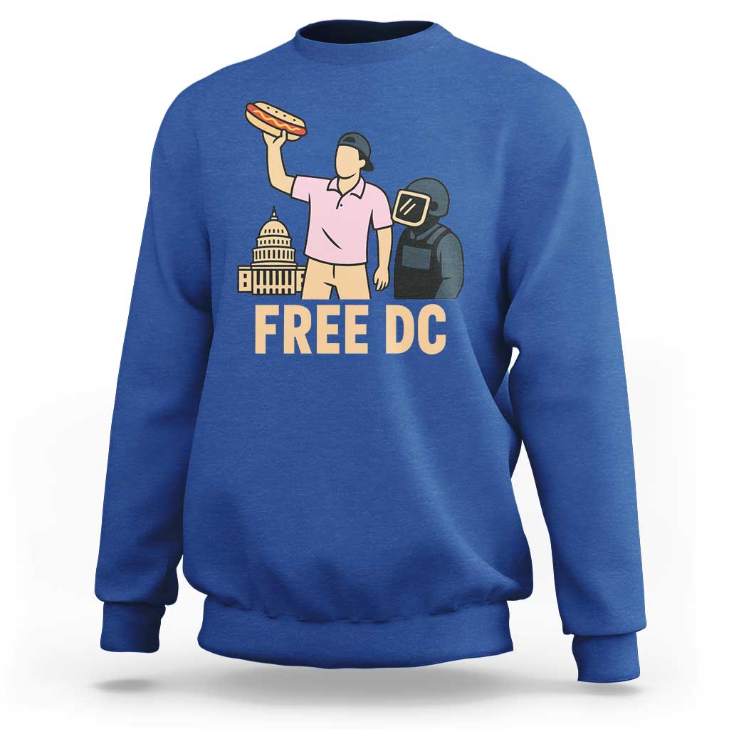 Free DC Sandwich Guy Sweatshirt Washington DC Pride Political Satire - Wonder Print Shop