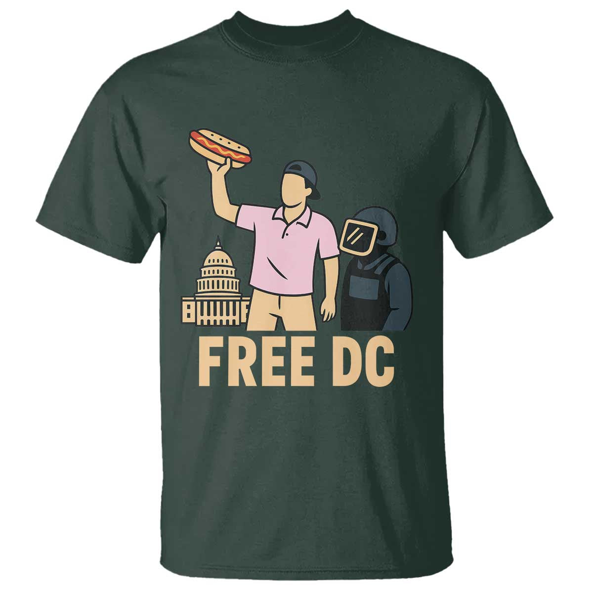 Free DC Sandwich Guy T Shirt Washington DC Pride Political Satire - Wonder Print Shop