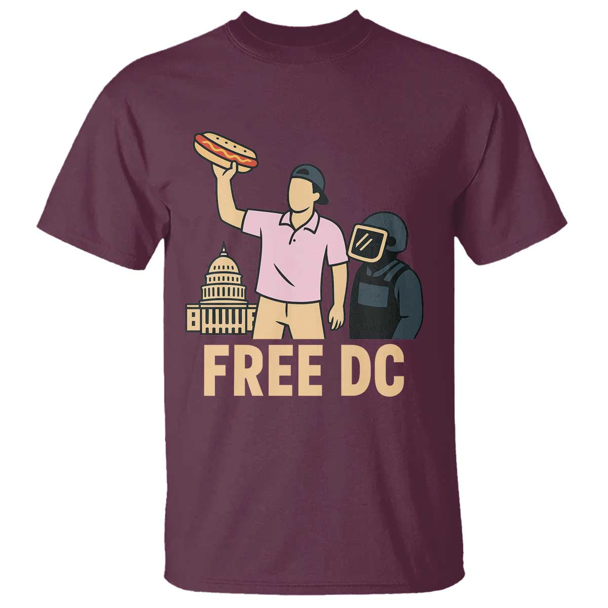 Free DC Sandwich Guy T Shirt Washington DC Pride Political Satire - Wonder Print Shop
