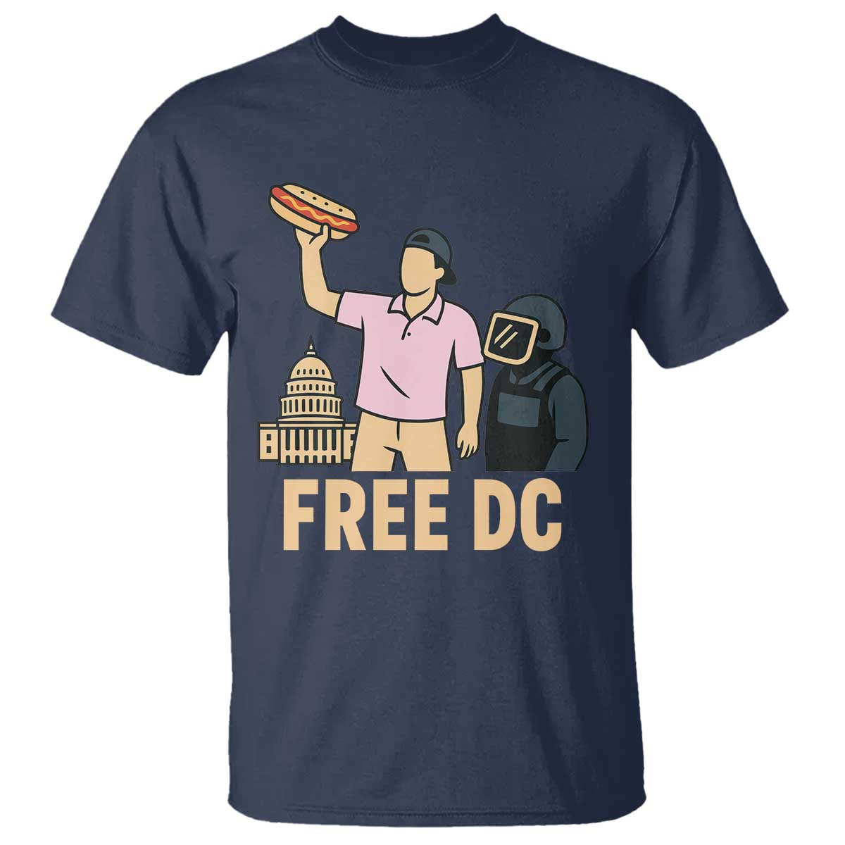 Free DC Sandwich Guy T Shirt Washington DC Pride Political Satire - Wonder Print Shop